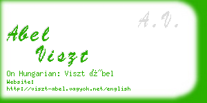 abel viszt business card